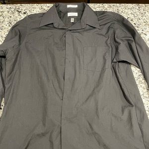 Vanheusen button up black shirt